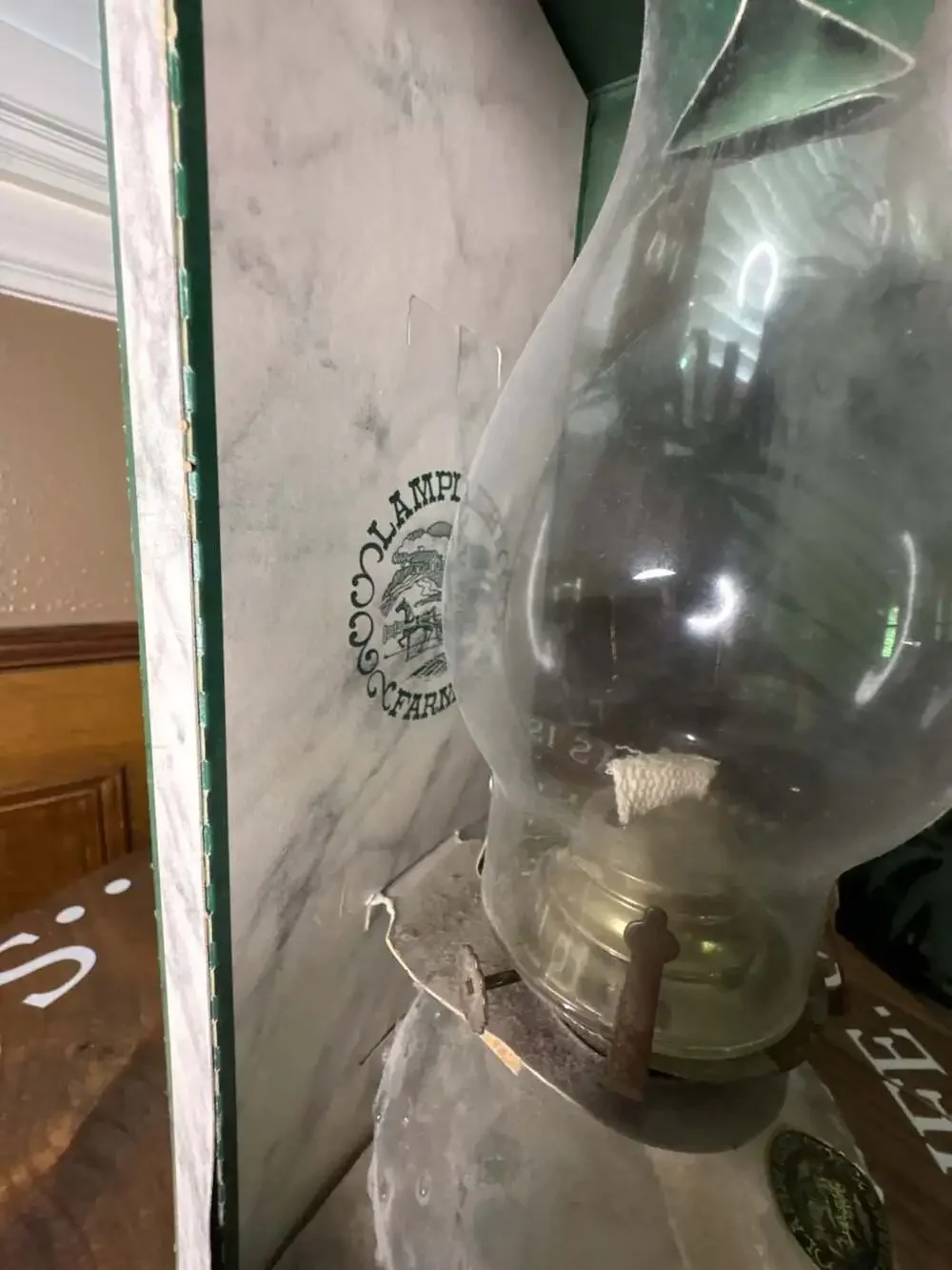 Lamplight Farms Vintage Hobnail Glass Hurricane Oil Lamp